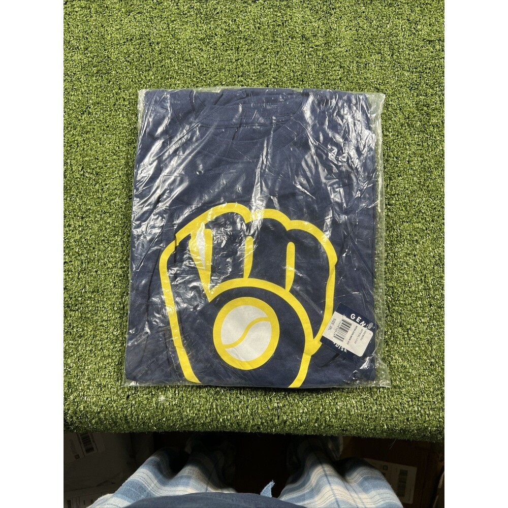Majestic Milwaukee Brewers Men Blue Tee Shirt 3XL New In Bag!! - Picture 7 of 10